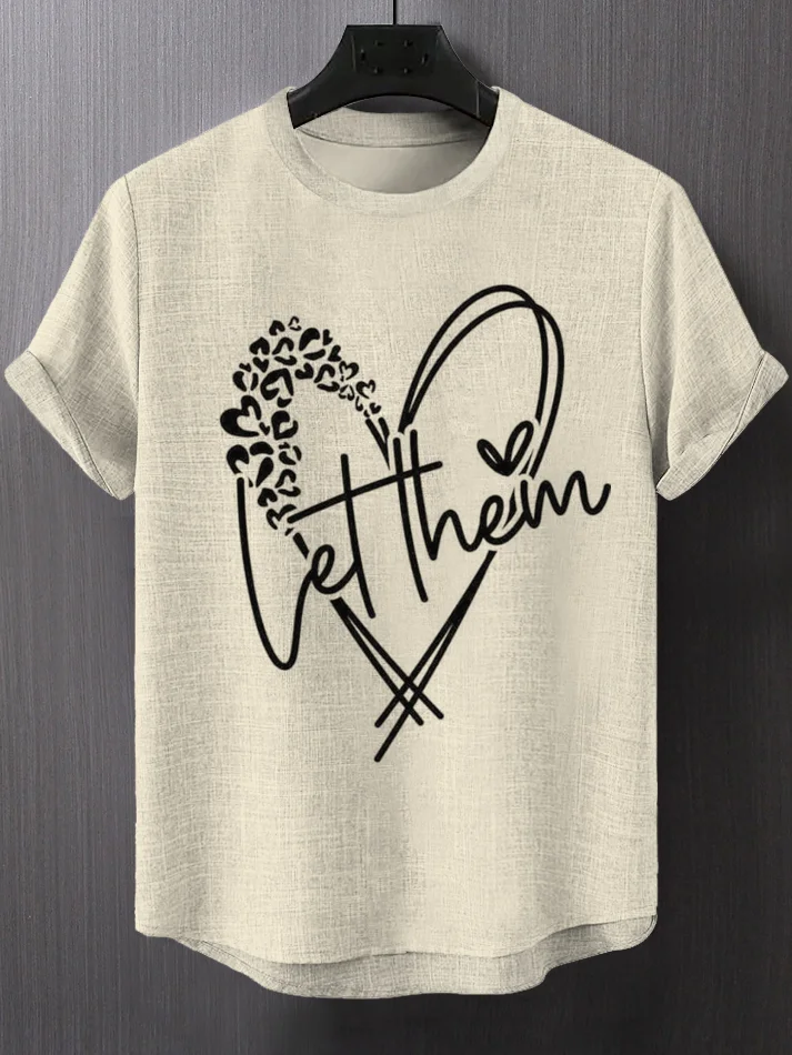 Men's Valentine's Day Let Them Love Pattern T-Shirt