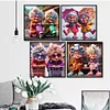 4Pcs/set Diamond Painting-5D Full Round Drill Funny Grandma(30*30 CM)