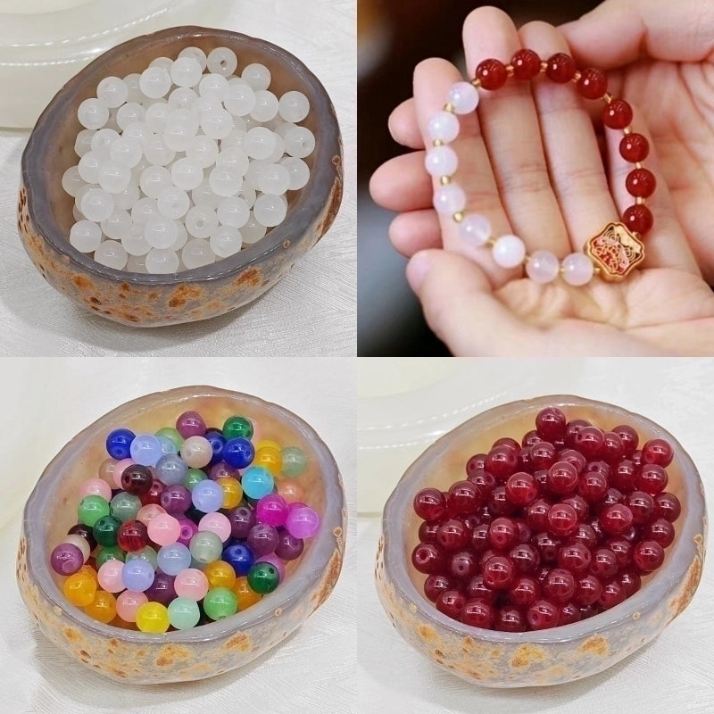 50 Pieces 100 PCS/Package Glass Glass Round Beads