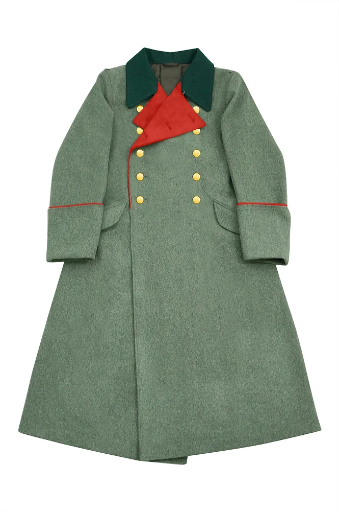   Wehrmacht German General Fieldgrey Wool Greatcoat With Pipe German-Uniform