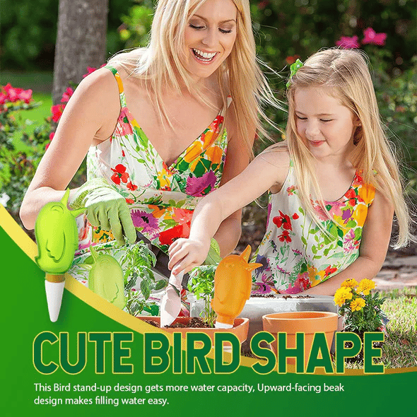 🐦Self Spike Planter Drip Watering Bird