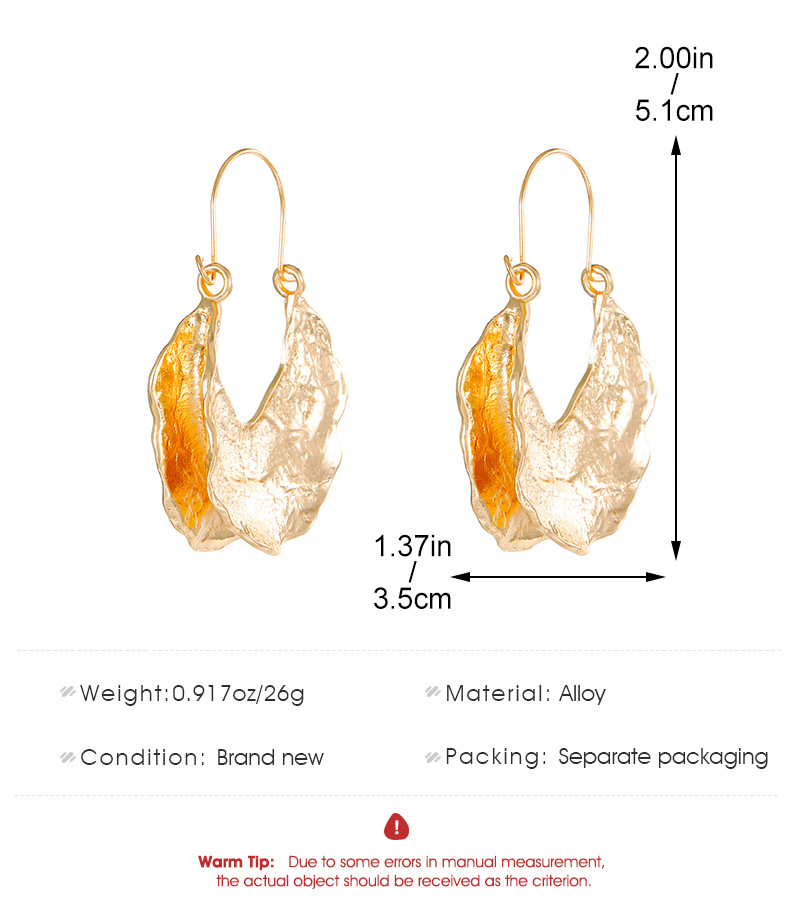 Geometric Irregular Gold-Plated Earrings