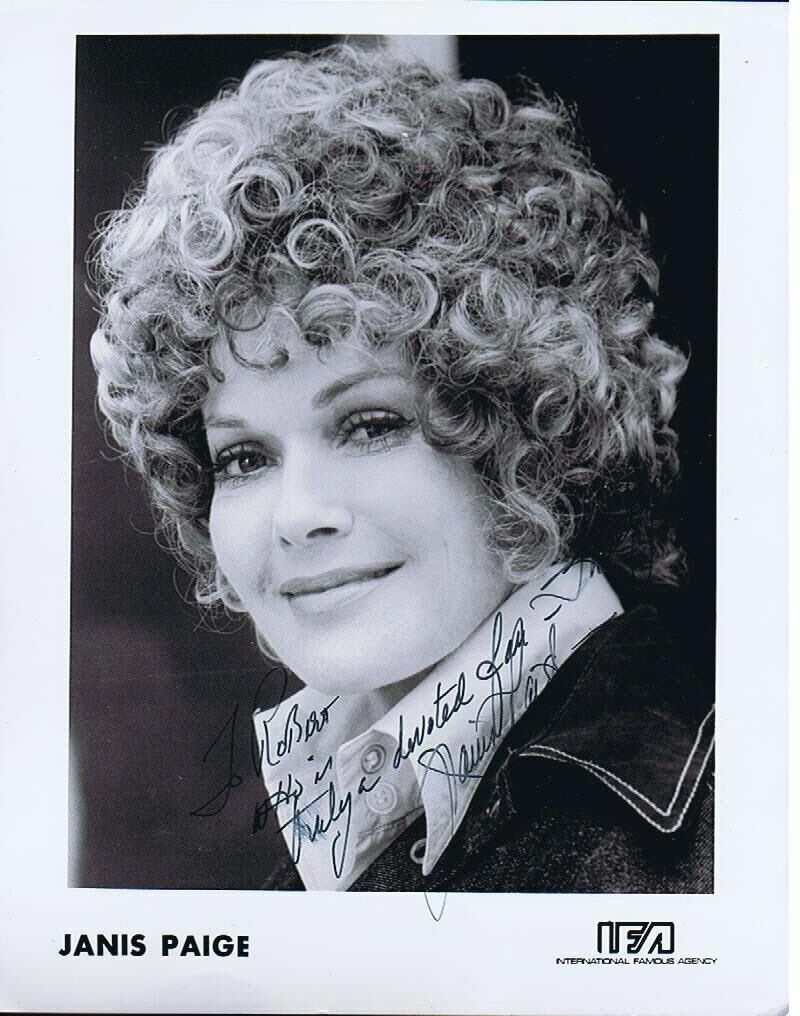 JANIS PAIGE, ACTRESS AUTOGRAPHED SIGNED 8X10 JSA AUTHENTICATED COA #P41700