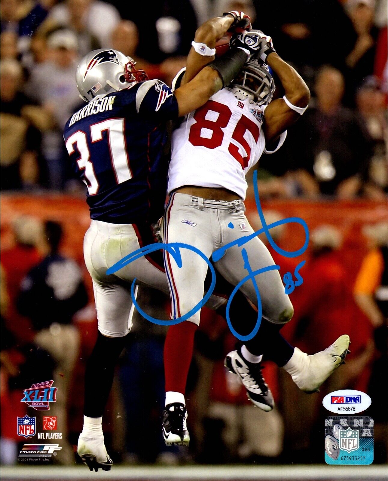 David Tyree autographed signed 8x10 Photo Poster painting NFL New York Giants PSA COA The Catch