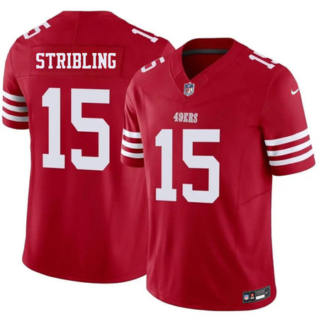 Men's San Francisco 49ers #15 De'Zhaun Stribling Red 2026 Vapor F.U.S.E. Untouchable Limited Jersey