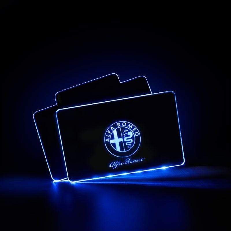 Alfa Romeo Acrylic LED Car Floor Mat For Alfa Romeo Atmosphere Light With RF Remote Control Car Interior Light Decoration voiturehub dxncar