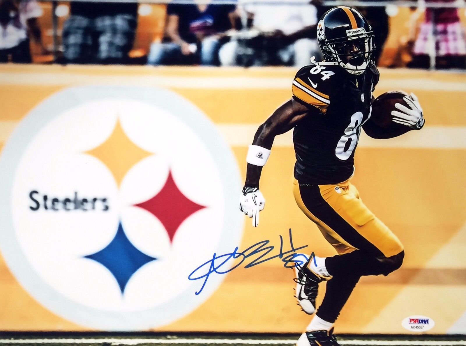 Antonio Brown Pittsburgh Steelers Signed 11x14 Photo Poster painting PSA AC45557