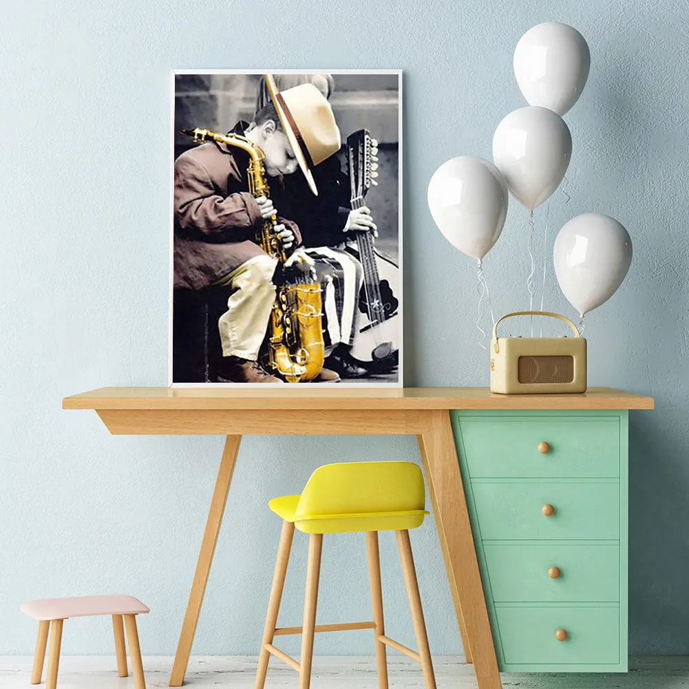 Full Round Diamond Painting 30*40cm - Little Boy And Little Girl