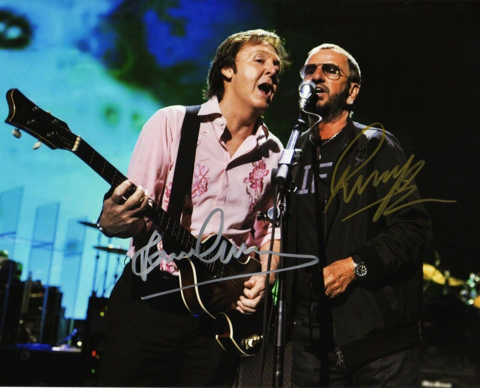 The Beatles Paul McCartney & Ringo Star autographed 8x10 Photo Poster painting signed REPRINT