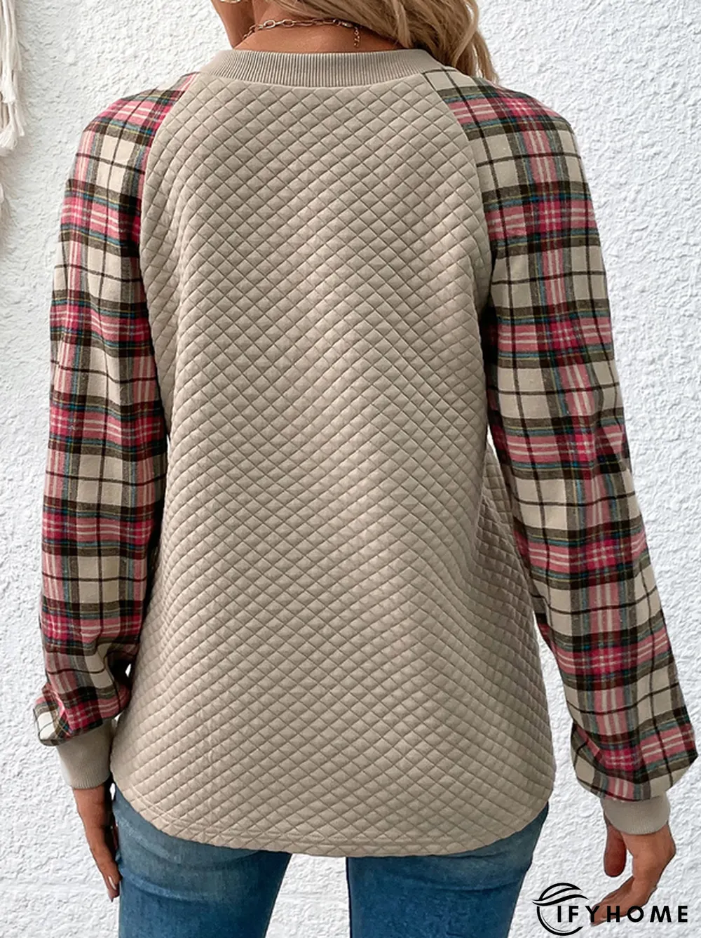 Jersey Loose Crew Neck Casual Sweatshirt | IFYHOME