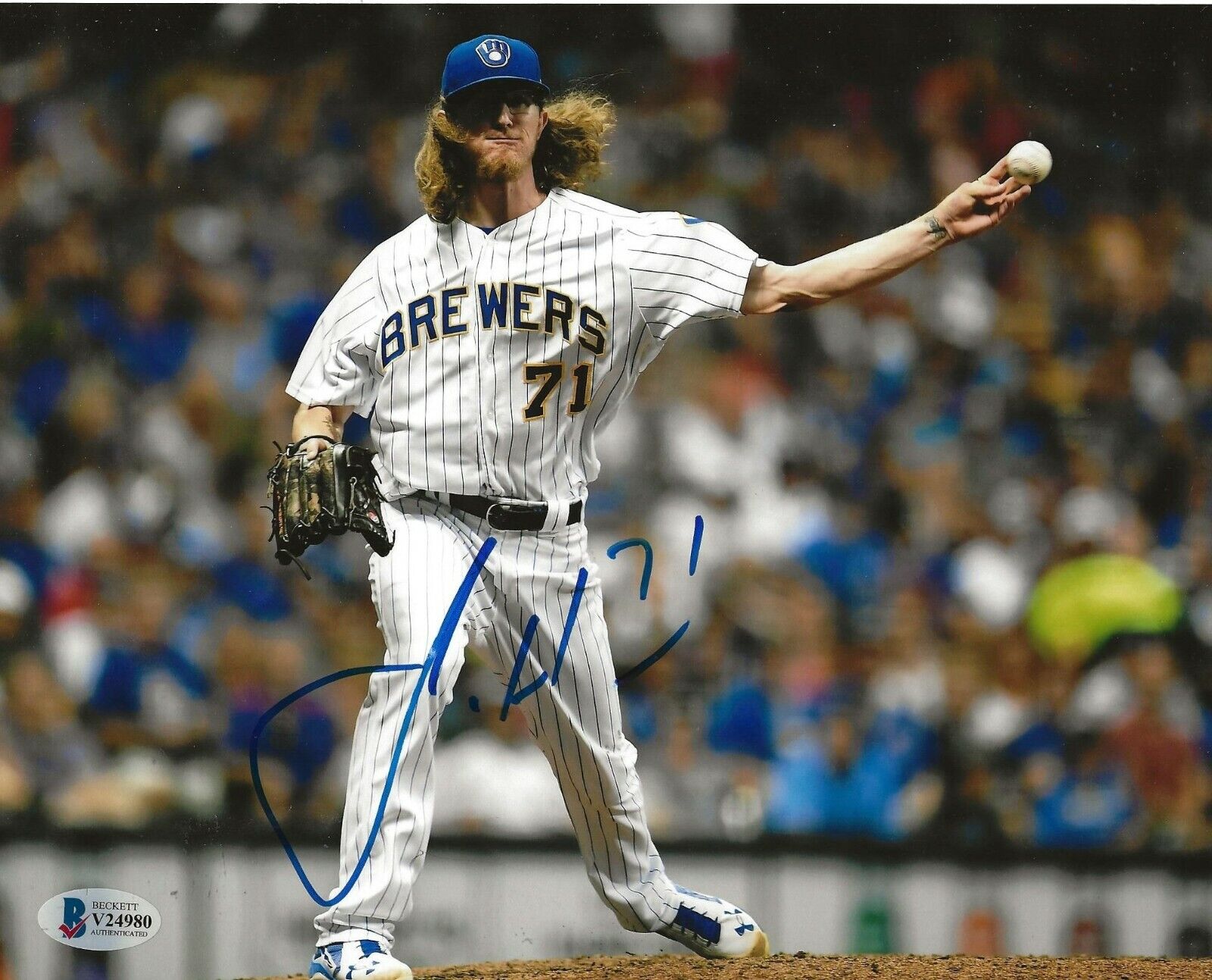 Josh Hader signed Milwaukee Brewers 8x10 Photo Poster painting autographed BAS Beckett