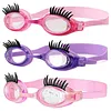 Eyelash Goggles with Lashes Funny Goggles Anti-Fog No Leak Swimming Glasses for Adult Ladies and Women for Outdoor Pool Swimming Play