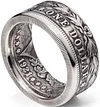 Men's Silver Rings - Handcrafted Morgan Silver Dollar Rings Made in the USA | Men's Silver Rings Crafted from Genuine Silver Coins | Men's Genuine Silver Rings | Turn into a Treasure