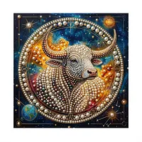 Taurus Zodiac Bull - Pearls Painting