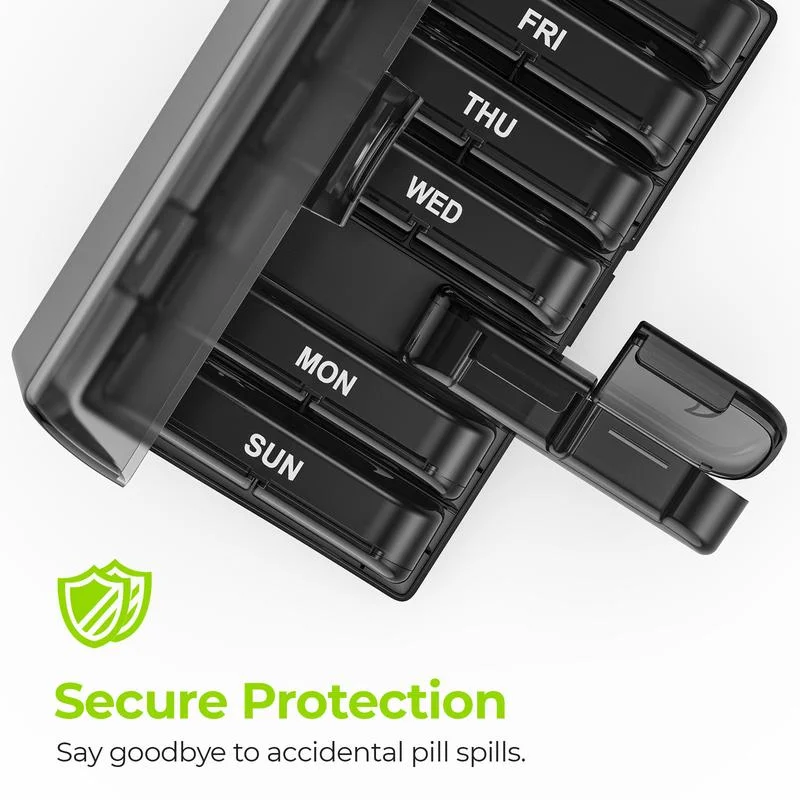 AM PM Weekly Pill Organizer &ndash; Travel-Friendly, Large Capacity & BPA-Free