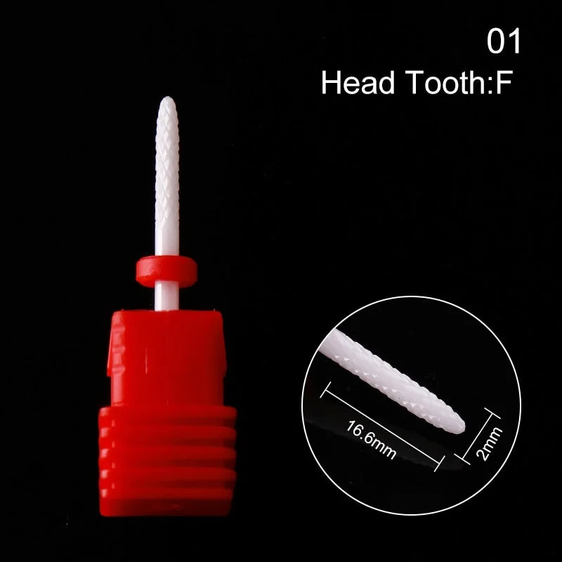1Pc Ceramic Nail Drill Bits Nail Milling Cutter Bits Electric Drill Machine For Manicure Pedicure Equipment Accessory Tools-Nail Inspo
