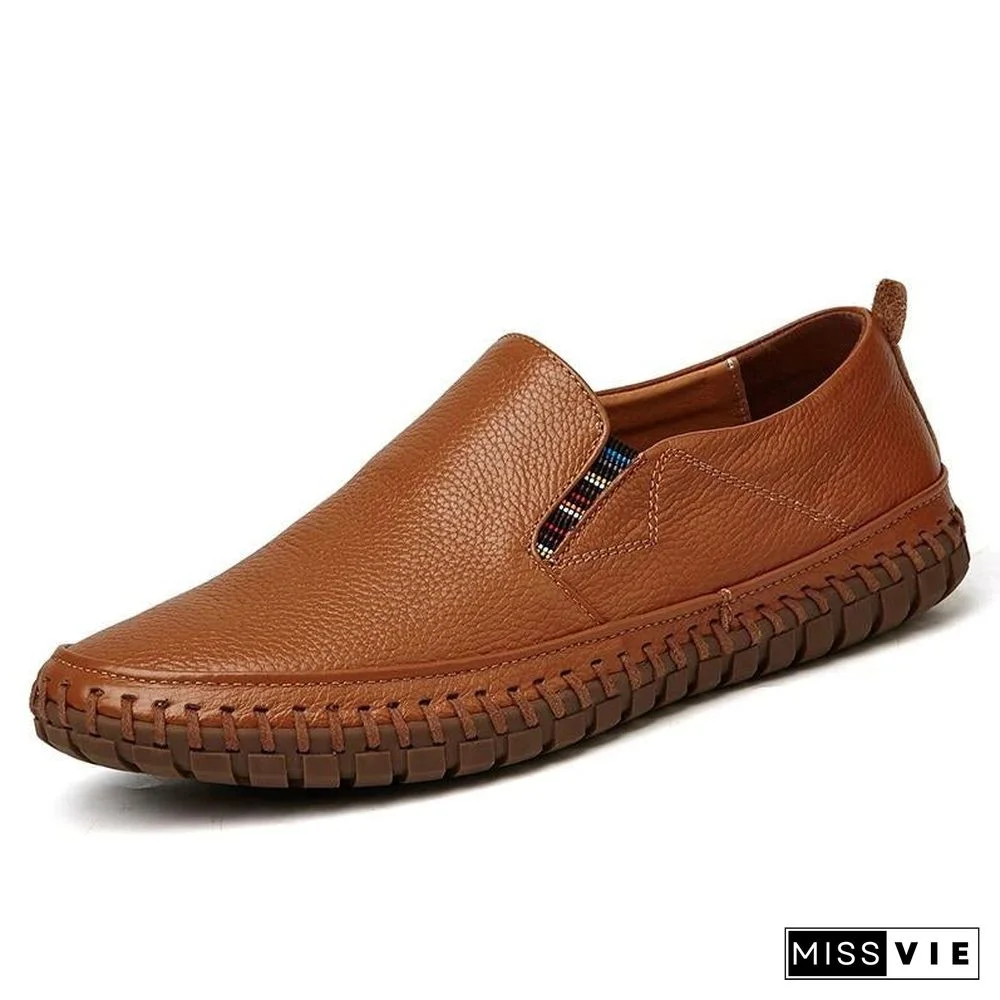 Leather Men Shoes Slip On Shoes Leather Loafers Mens Moccasins Shoes Italian Designer Shoes