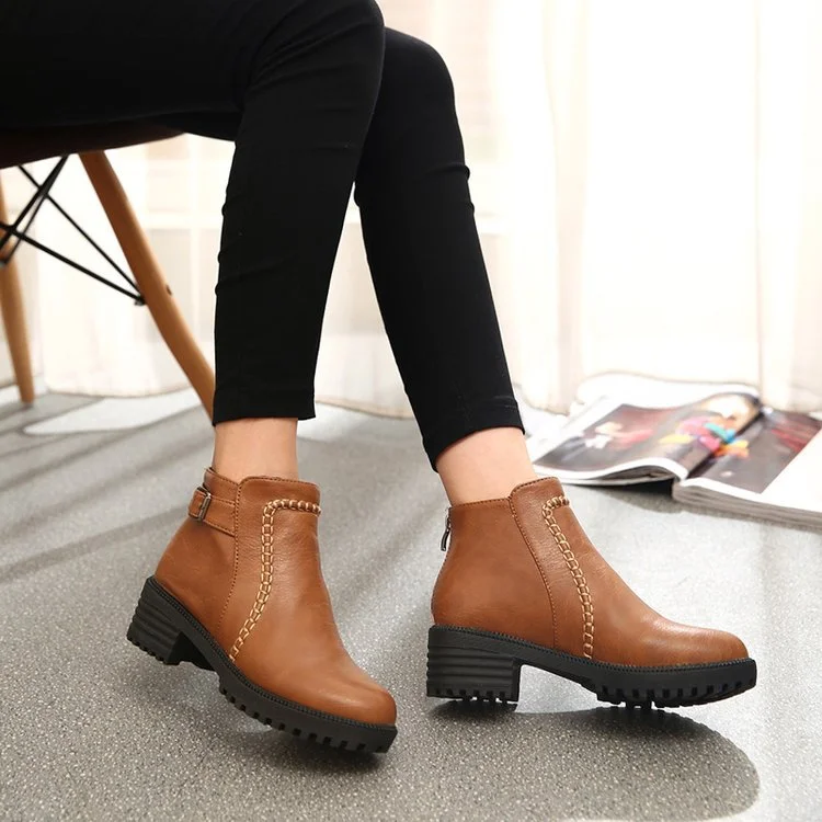 Women's Simple Casual Ankle Boots  Stunahome.com
