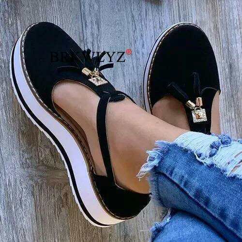 Women's Shoes Sneakers Buckle Platform Sneakers Women's Shoes Casual Lace Tenis Feminino Zapatos De Mujer Women's Sneakers 515-1