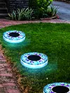 4Pcs LED Mosaic Solar Disk Light IP44 Waterproof Decorative Driveway Lamps Solar-Powered Ground Mosaic Disk Lamp for Outdoor Walkway Patio & Lawn