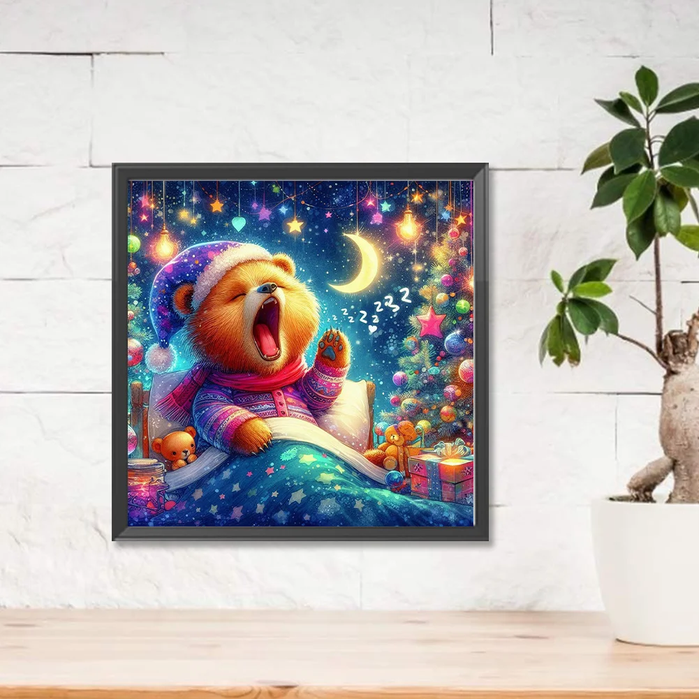 Diamond Painting - Full Round Drill - Sleeping Bear(Canvas|40*40cm)