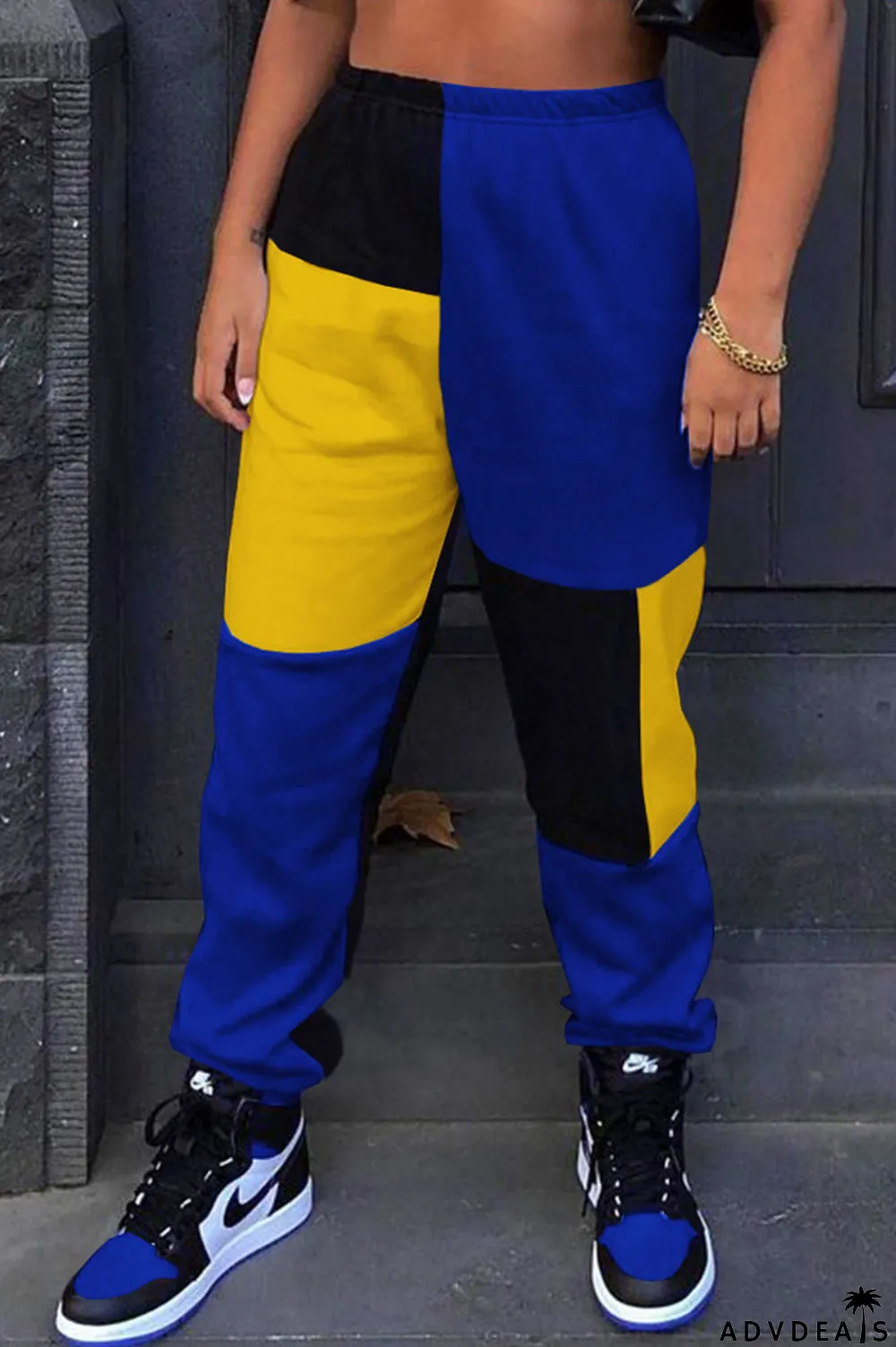 Wine Red Casual Solid Split Joint Loose Bottoms