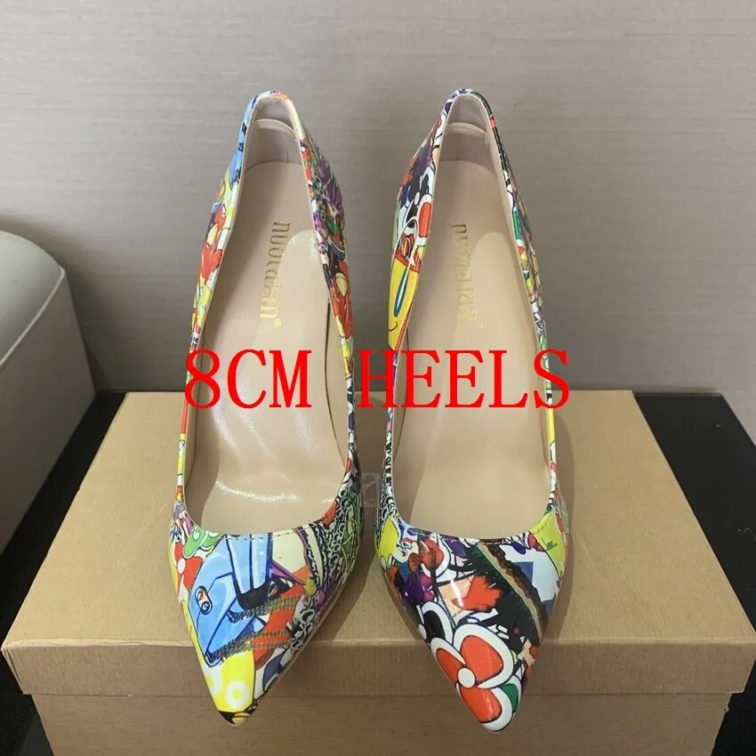 2022 Fashion Women Shoes Patent Leather Wedding Woman Shoes Sexy Stilettos High Heels 12cm/10cm/8cm Pointed Toe Women Pumps