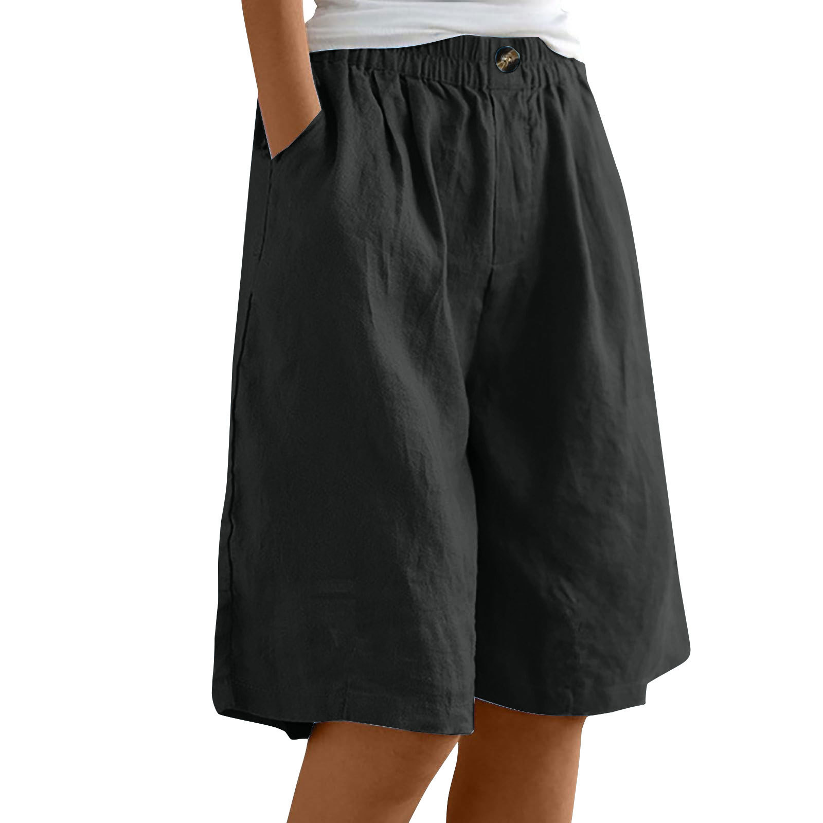 Comstylish Women's Loose High-waist Slim Casual Shorts