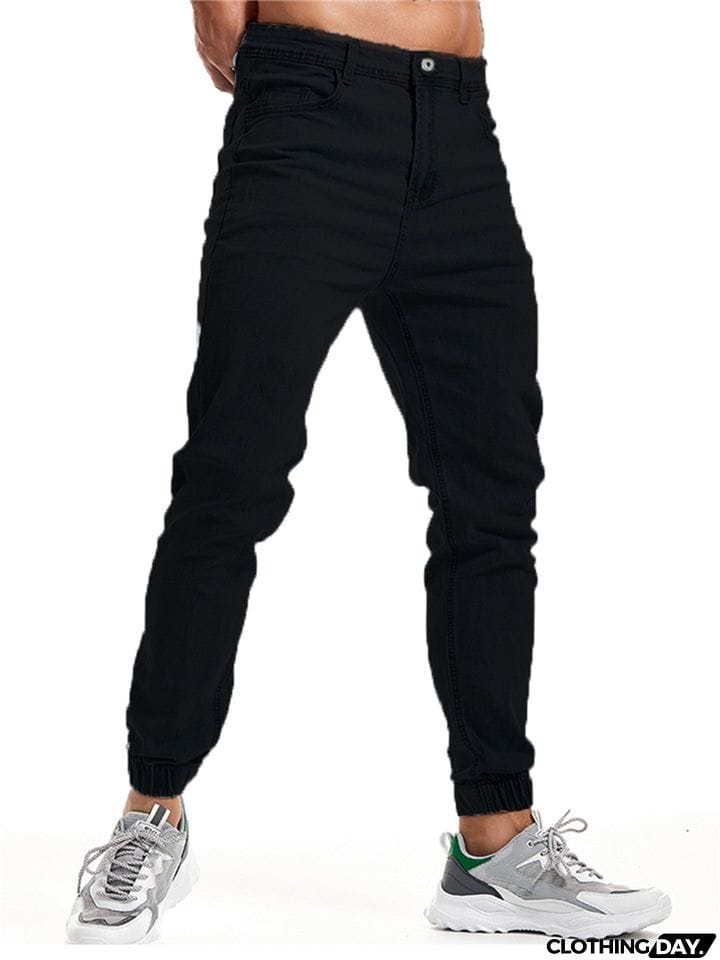 Men's Fashion Comfy Ankle Banded Jeans