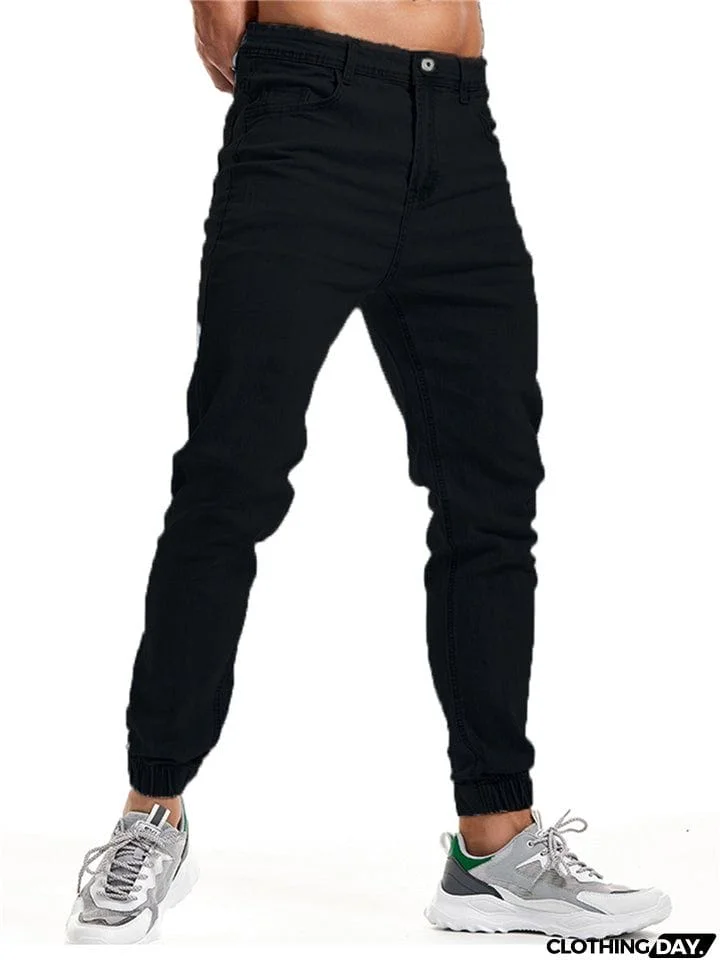 Men's Fashion Comfy Ankle Banded Jeans