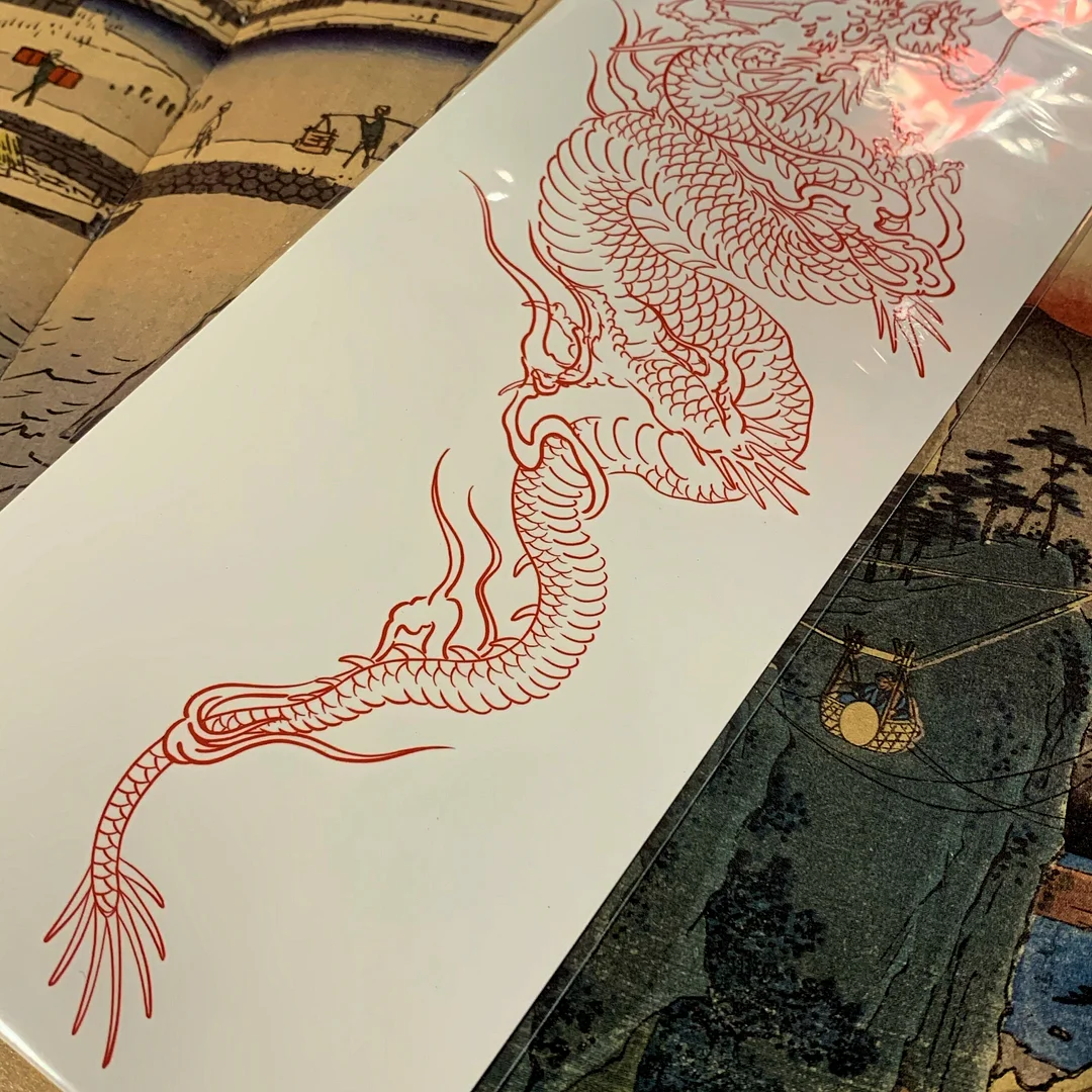 Red Dragon Big Size Temporary Tattoo Stickers for Men Women Arm Body Art Waterproof Fake Tatoos Tatuajes Temporales Decal Tatto