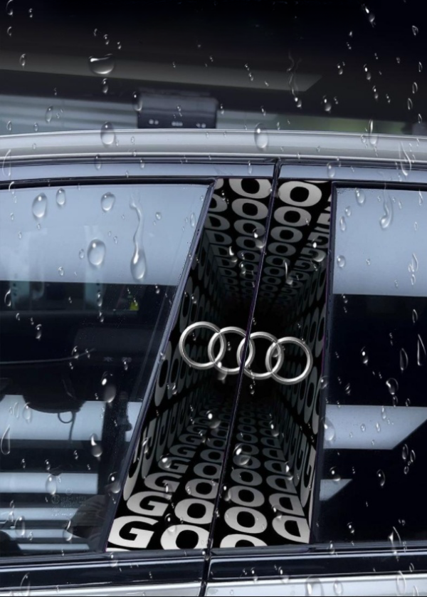 Car Center Column Car Logo Sticker Personality Creative B Column Protective Film