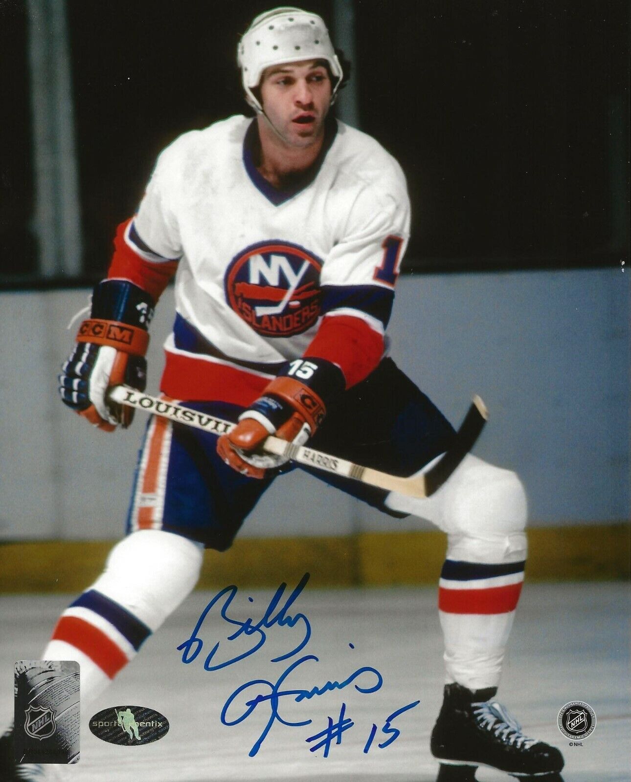 Billy Harris signed New York Islanders 8x10 Photo Poster painting autographed