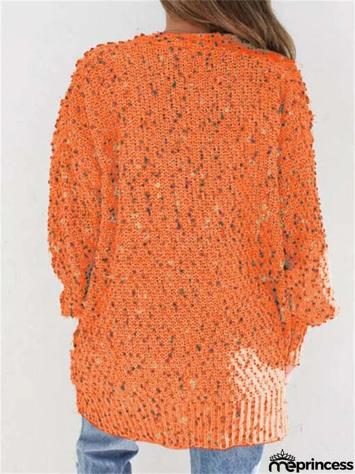 Colorful Dots Decorated Long Sleeve Cardigans