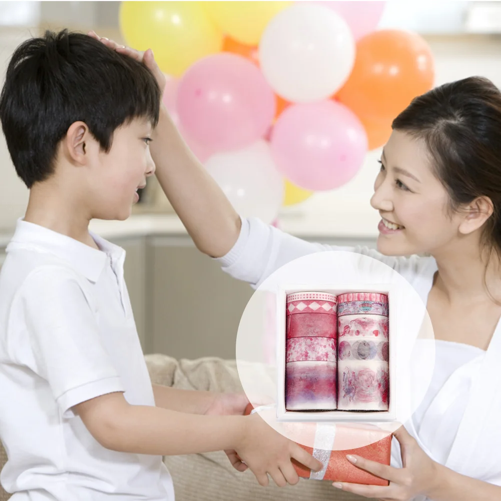 10 Rolls Adhesive Tape Washi Tape Set Color Tape