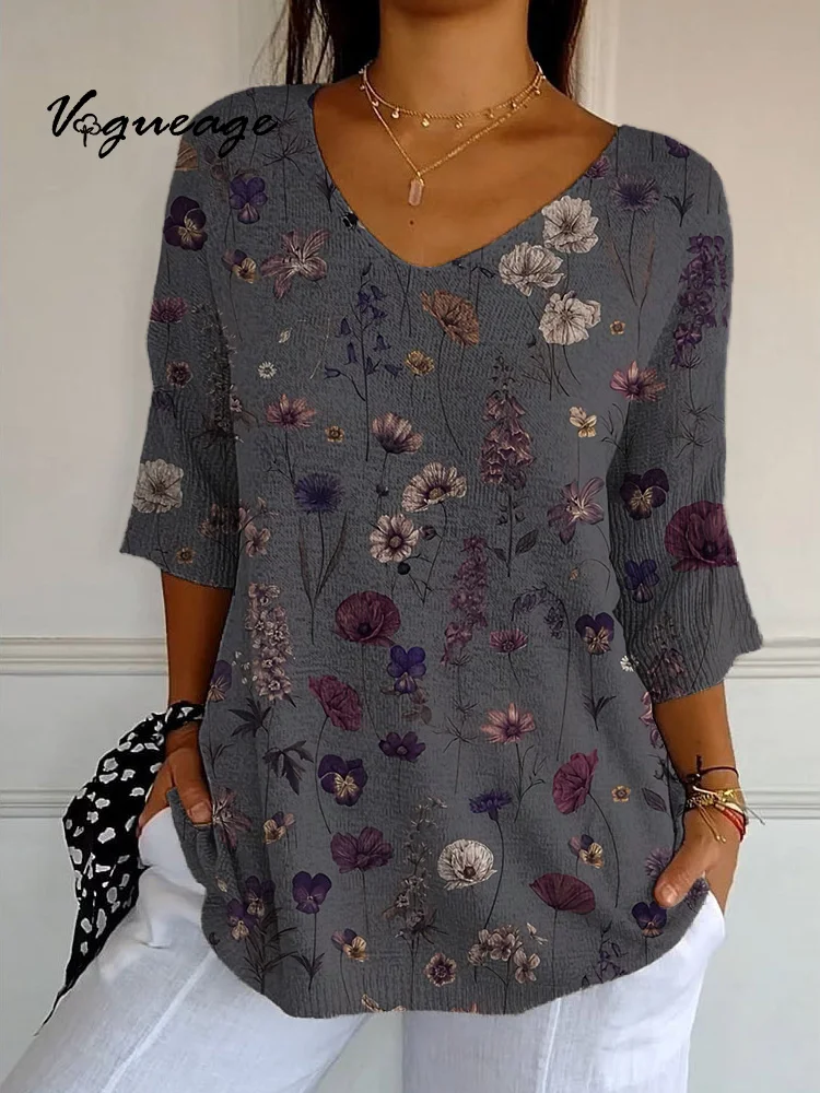 Fashionable Casual And Elegant Flowers Knitted Sweater