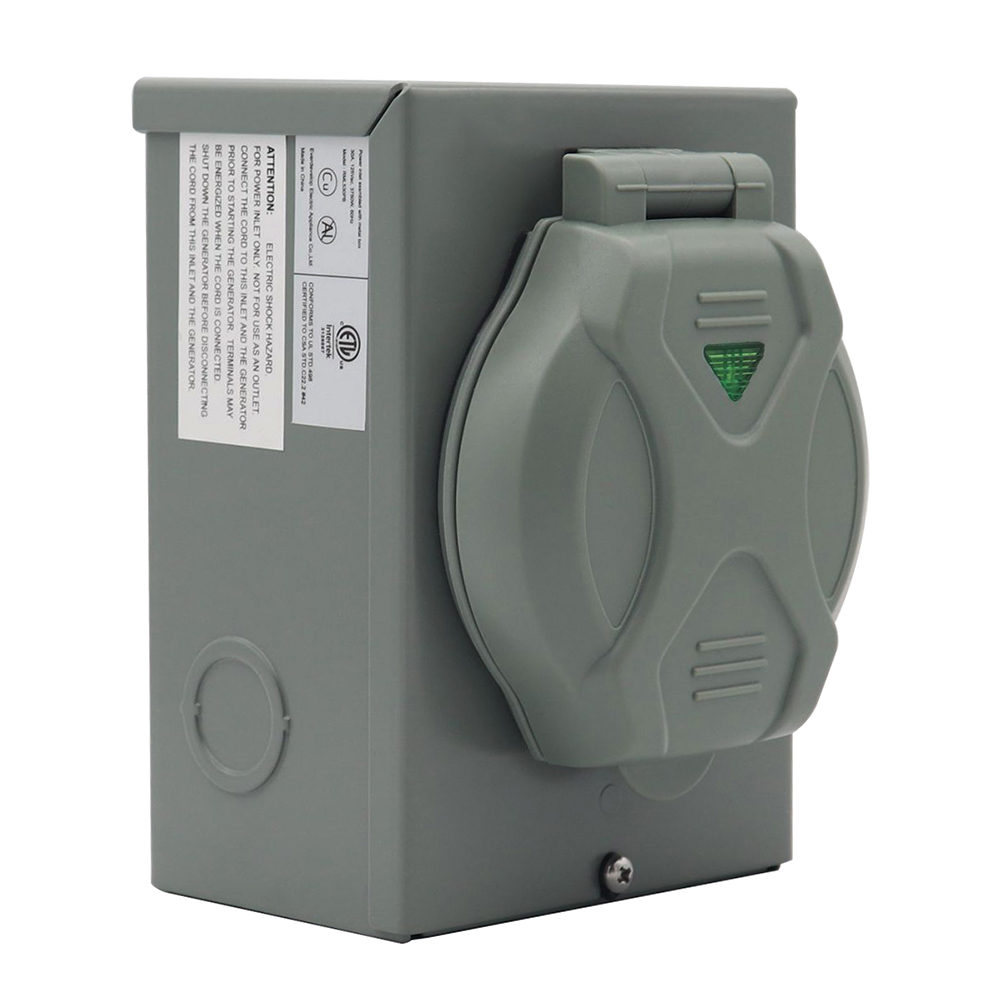

30A 4 Prong Generator Power Inlet Box Outdoor Use ETL CETL Listed, 3pin power, 501 Original