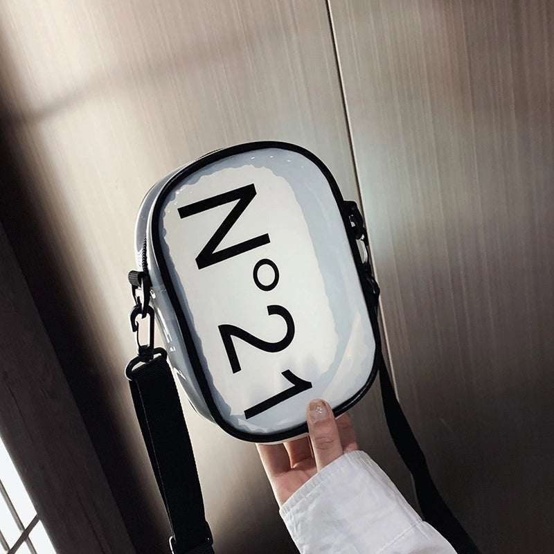 Women’s Small PVC Solid Color Streetwear Square Zipper Jelly Bag