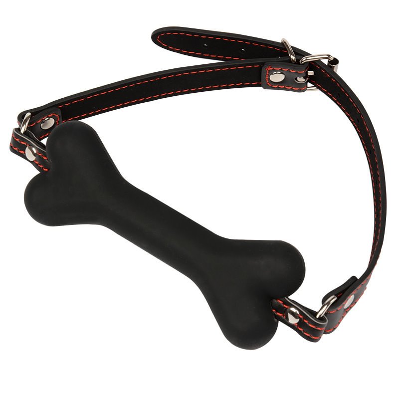 BDSM Silicone Dog Bone Mouth Stopper Bone Gag Sex Paly Toy 
