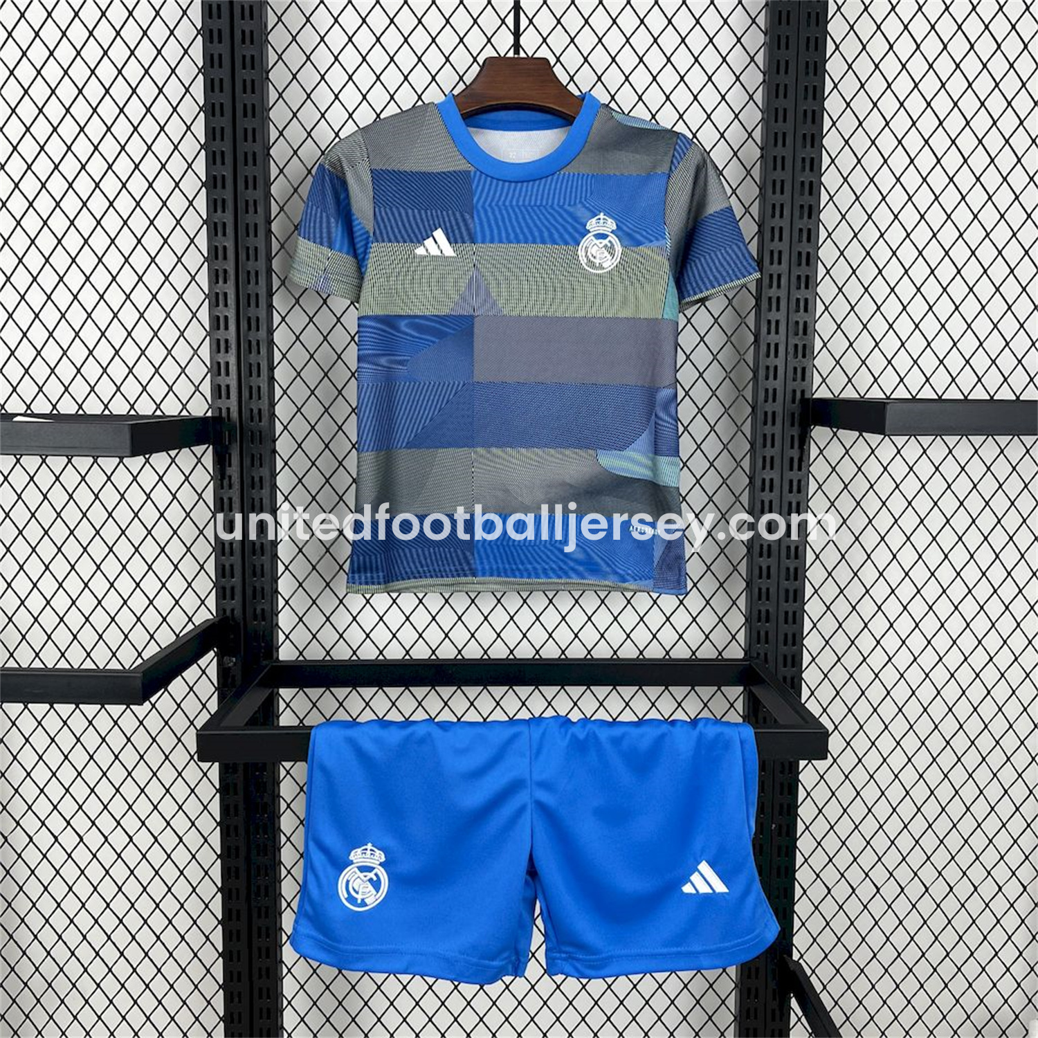 Real Madrid 25-26 Blue Pre-Match Traning Kids Kit