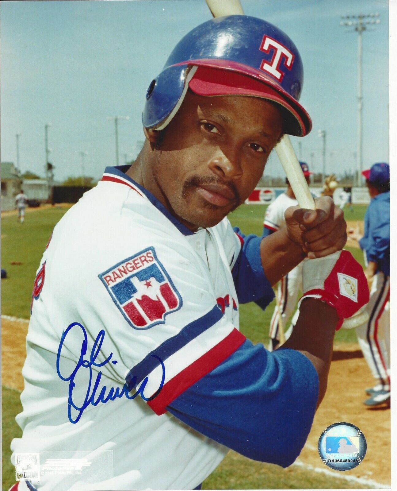 Al Oliver Autographed 8x10 Texas Rangers#8