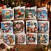 12Pcs Diamond Painting Cave Snowman Greeting Card Set with Envelope