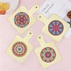 4Pcs Diamond Painting Mandala Placemats Rhinestone Table Mats for Adults