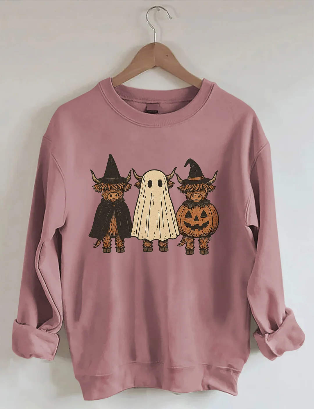 Boo Ghost Highland Cow Sweatshirt