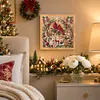 (20x20cm)Forest Xmas Critters DIY Pearl Painting Art With Inner Wooden Framed Kit