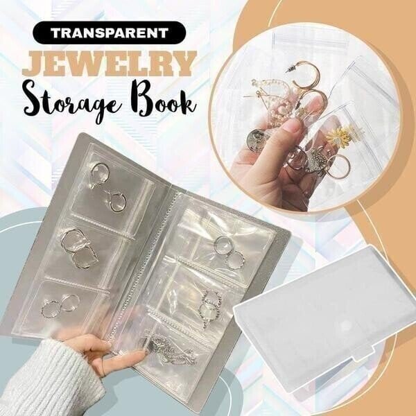 Transparent Jewellery Storage Book Set--Store special, shipped with earrings, not shipped when purchased separately