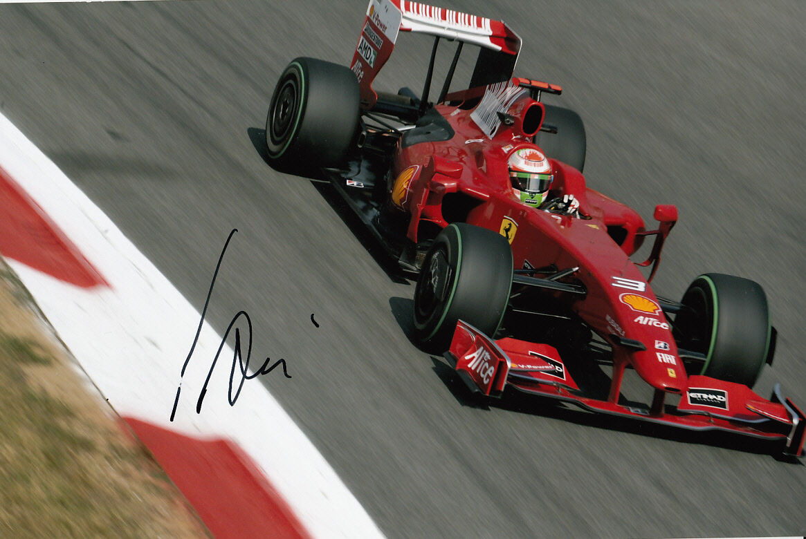 Giancarlo Fisichella Hand Signed Scuderia Ferrari Photo Poster painting 12x8.