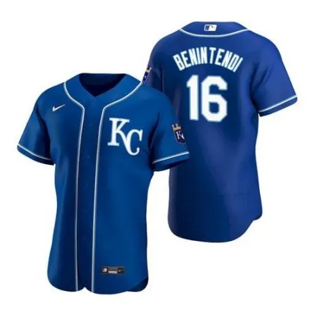 Men's Kansas City Royals #16 Andrew Benintendi Blue Flex Base Stitched Jersey DU4P
