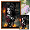 Skull Girl-11CT Stamped Cross Stitch 40*60cm