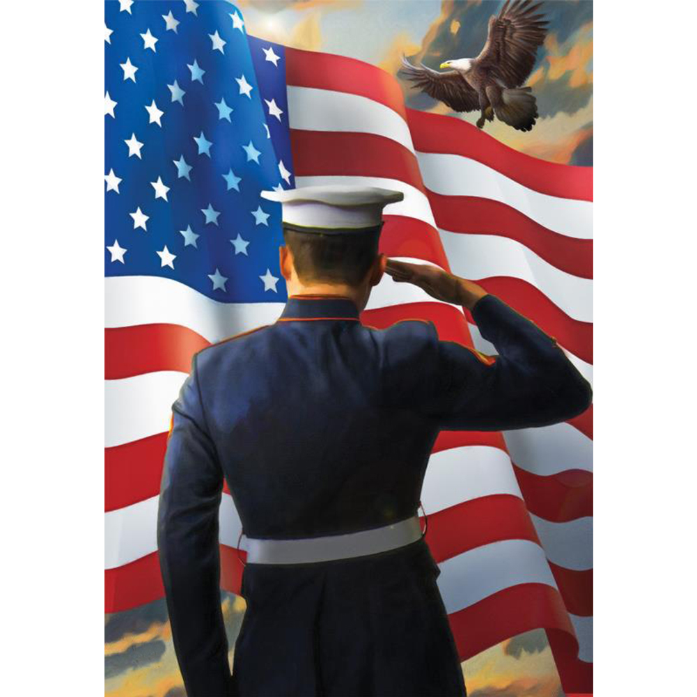 

Flag Soldier - Round Drill Diamond Painting - 30*40CM, 501 Original